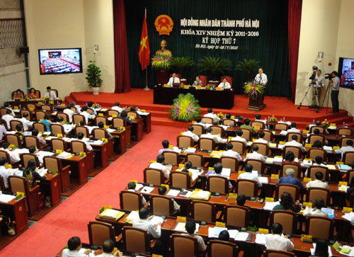 ໄຂກອງປະຊຸມຄັ້ງທີ 7 ສະພາປະຊາຊົນນະຄອນຮ່າໂນ້ຍ